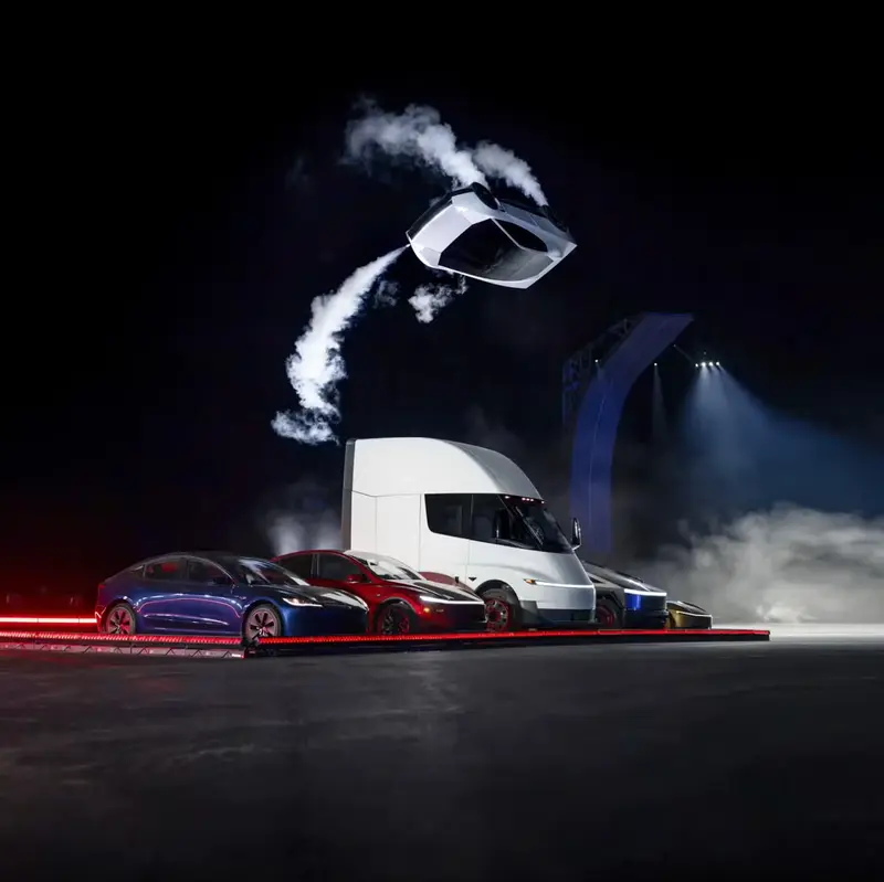 Tesla представи новия Roadster: кола, която се обърна с главата надолу, скочи през Tesla Semi и кацна сама